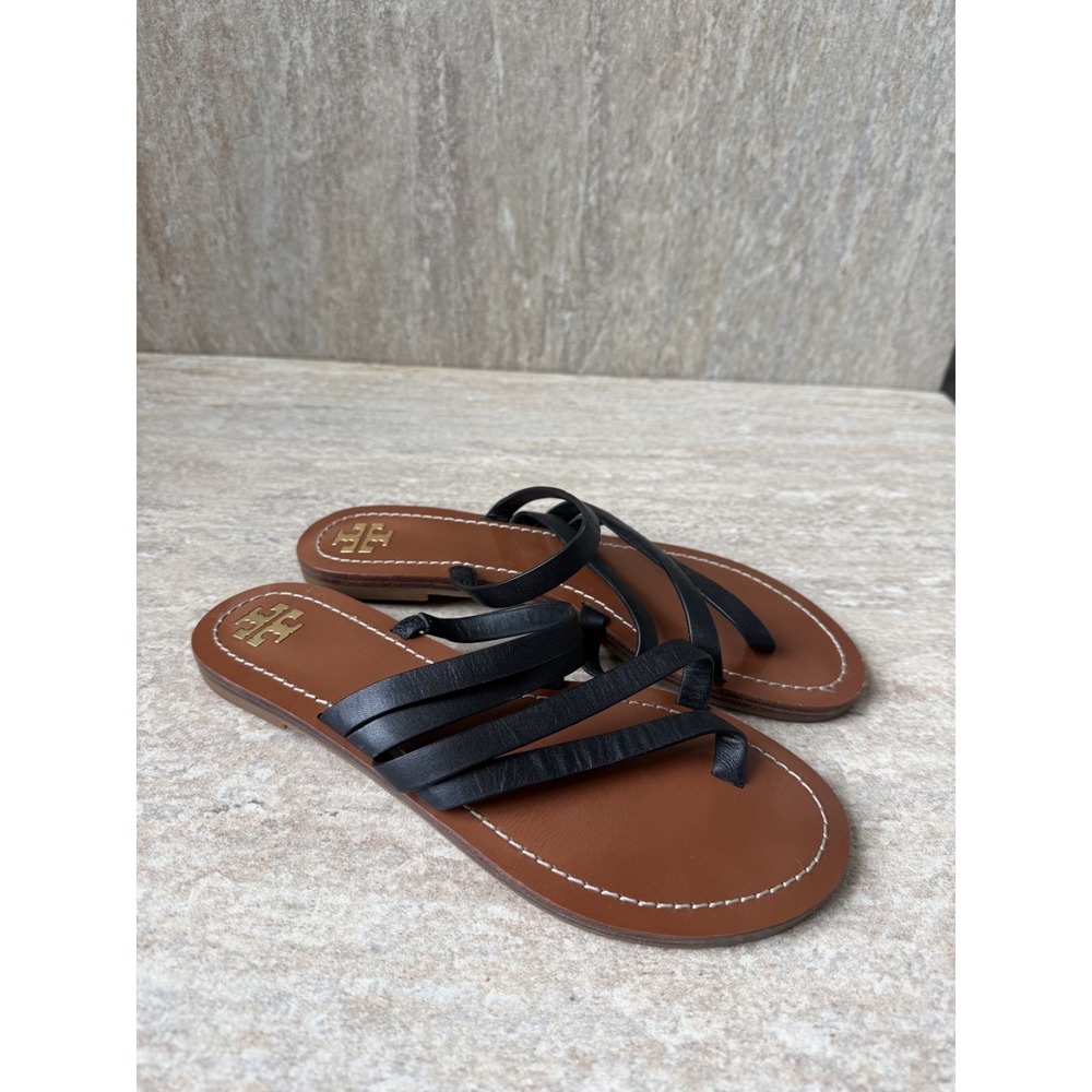 Tory Burch Women's Black Strappy Patos Sandals Sz 7.5 Rare, Excellent Condition!